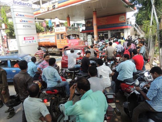 Petrol crisis: 30 more oil tankers likely to arrive in Tripura, says Bhanu Petrol crisis: 30 more oil tankers likely to arrive in Tripura, says Bhanu